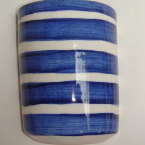 BLU--017 Half Vase Broad Striped