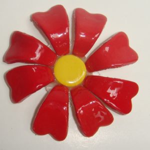 BLU-015 3D Flower Small Red