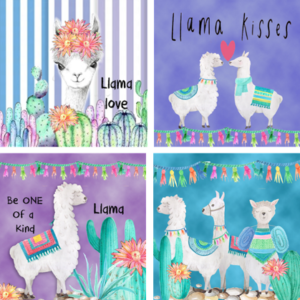 Llama Pastel 4 Pack