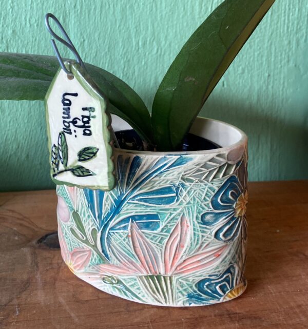 Green vase